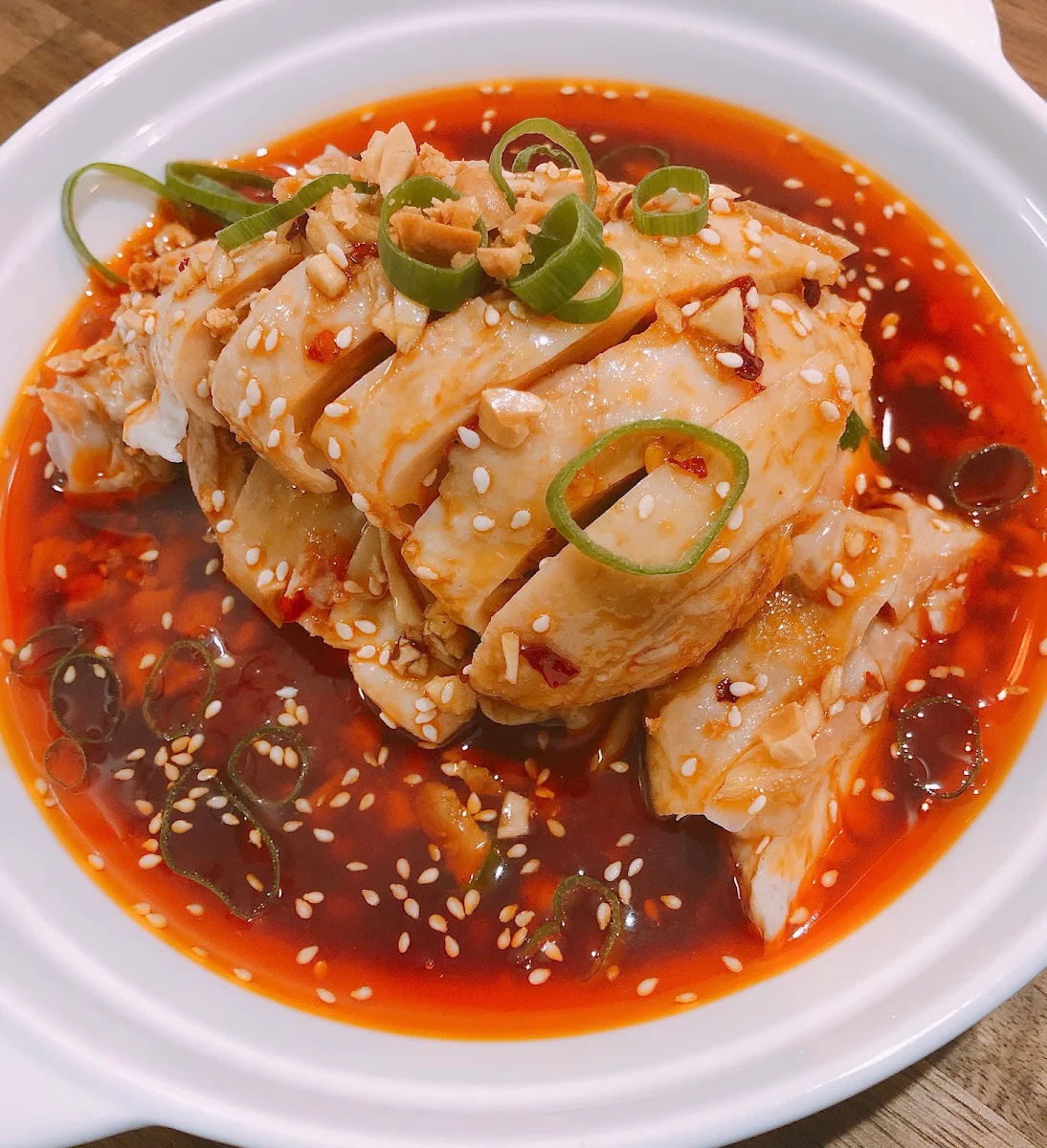 Boiled Slice Chicken in Chilli Sauce 口水鸡, Yummy Inn City 麻辣滋味